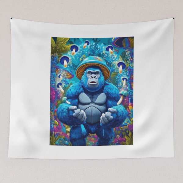 Item preview, Magic Gorilla; Mushrooms; AI Style; designed and sold by StickerApe.