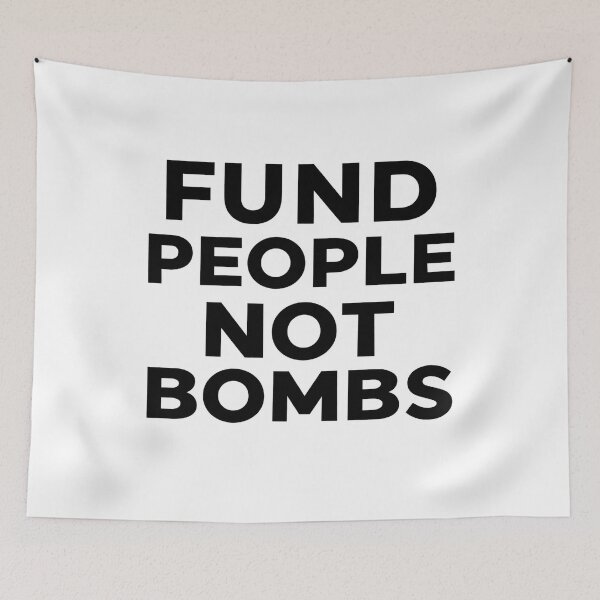 Item preview, Fund People Not Bombs designed and sold by Angryblu3.
