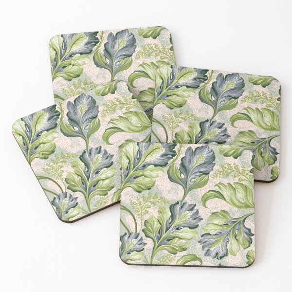 Item preview, Olive Green Acanthus Leaf - Spiny Plant Grey Combination  designed and sold by scicilysimonee.