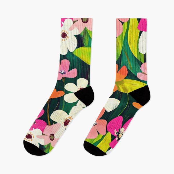 Item preview, Vibrant Colorful Floral Meadow With Lush Leaves Design designed and sold by DEC02.