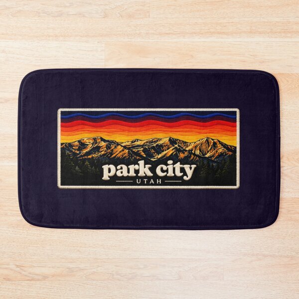 Item preview, Park City Utah Embroidered Patch – Vintage Mountain Sunset designed and sold by Swanny's Custom T-shirt and Gift Designs.
