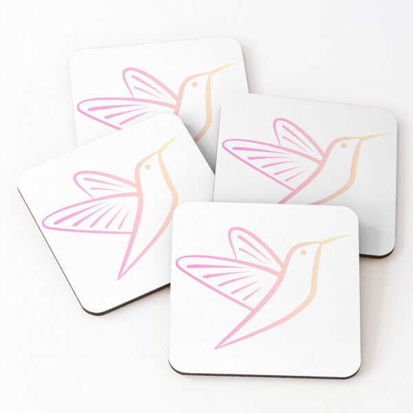 Item preview, Minimalist hummingbird design - pink gradient designed and sold by Angieozvel.