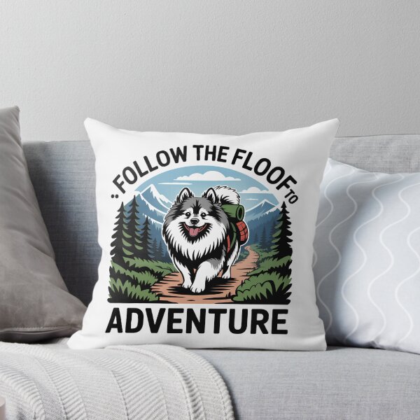 Item preview, Keeshond Hiking Dog – Follow the Floof to Adventure – Funny Keeshond Dog Lover designed and sold by CuteDesignables.