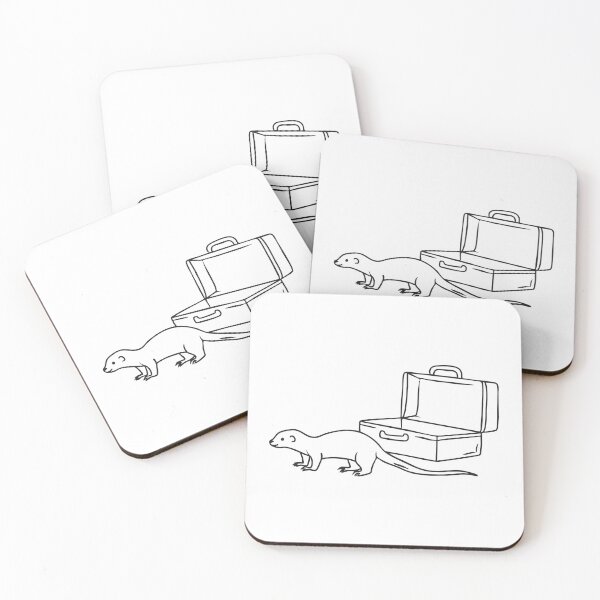 Item preview, A weasel crawling near a toolbox left open on the ground designed and sold by rasagamastore.
