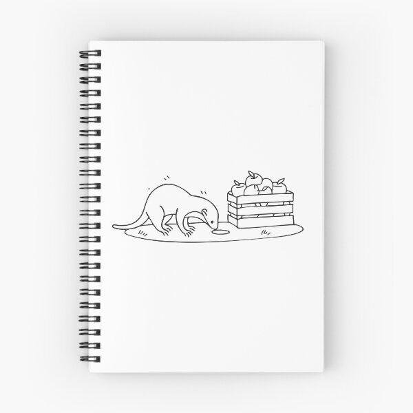 Item preview, A weasel near a crate with apples spilling onto the grass designed and sold by rasagamastore.