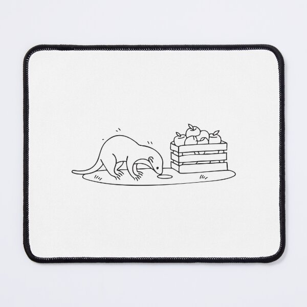 Item preview, A weasel near a crate with apples spilling onto the grass designed and sold by rasagamastore.
