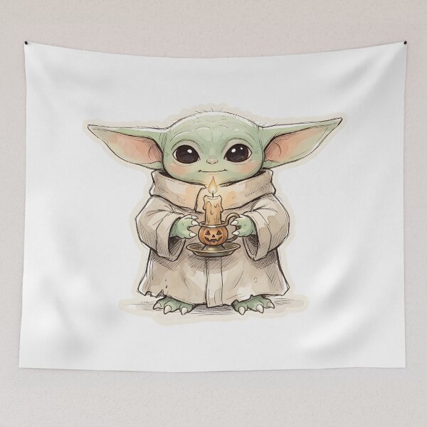 Artikelvorschau, Baby Yoda Vintage-Kerze entworfen und verkauft von melyverso.