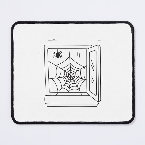Item preview, A web on a window with a spider resting at the corner designed and sold by rasagamastore.