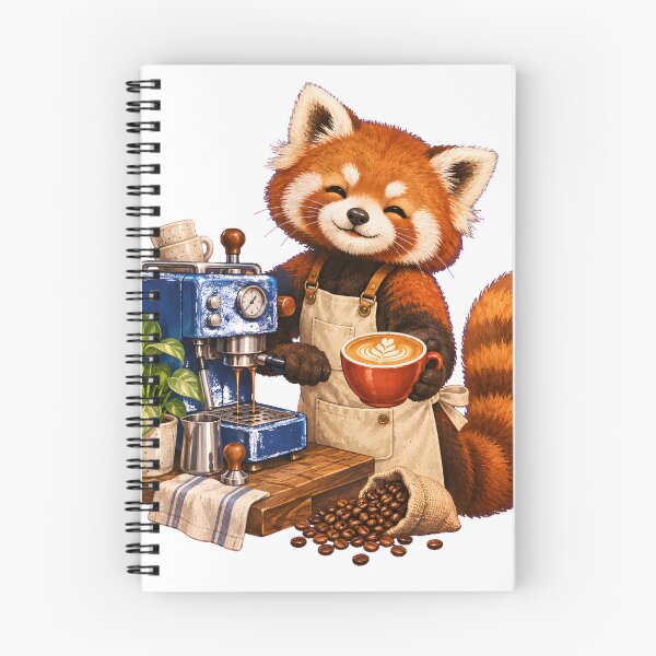 Item preview, Red Panda Home Barista designed and sold by Digipeel.