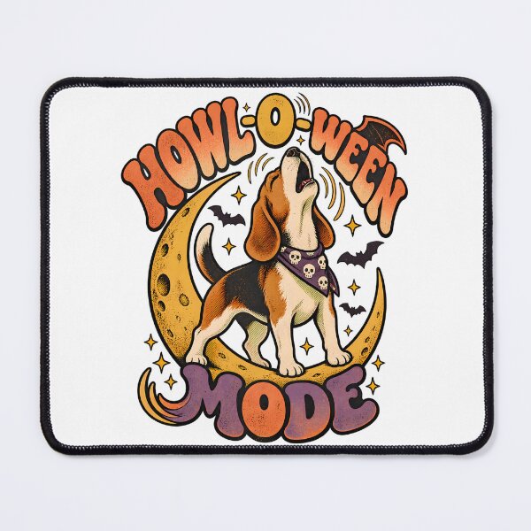 Item preview, Howl O Ween Mode Beagle Halloween Retro Shirt designed and sold by Tong4130.