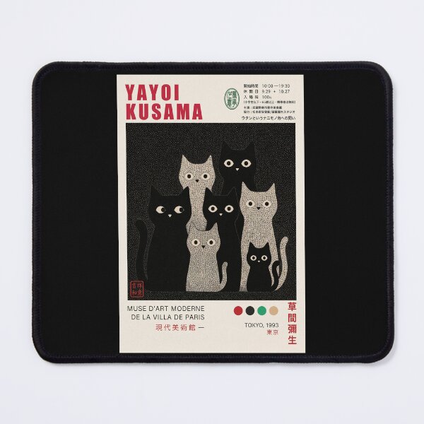 Item preview, Inspired by Yayoi Kusama Group of Cats Poster, Tokyo 1993 Art Print, Polka Dot Cats Wall Decor designed and sold by MagicatcoArt.