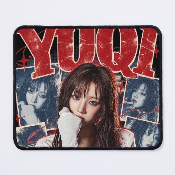 Item preview, Yuqi 27 Distressed Typography Visual | Aesthetic Kpop Art designed and sold by Valereekmerch.