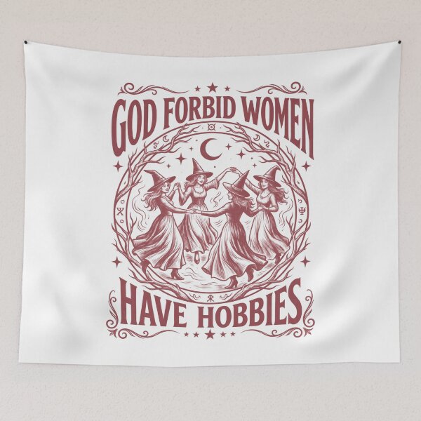Item preview, God Forbid Women Have Hobbies Halloween Salem Witch 1692  designed and sold by Angryblu3.