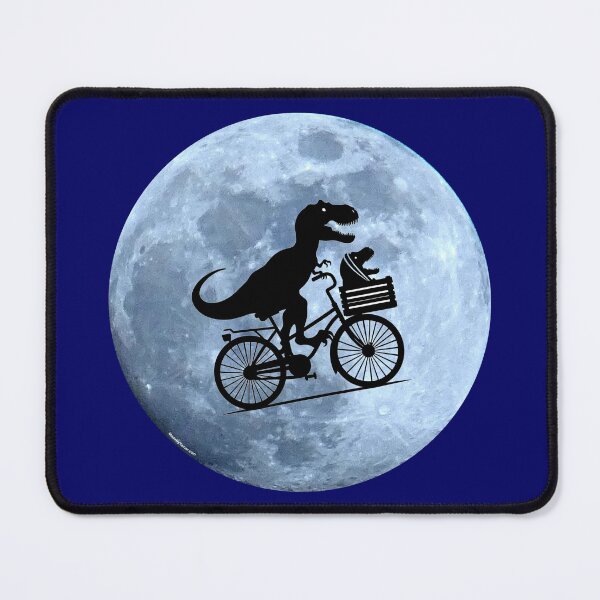 Item preview, E.T. Extra T-Rex | Funny Dinosaur Riding a Bicycle Across the Moon designed and sold by Made by Tamar.