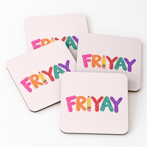Item preview, FRIYAY Colorful Typography – Fun Friday Weekend Vibes Colorful Text Design designed and sold by MarJul.