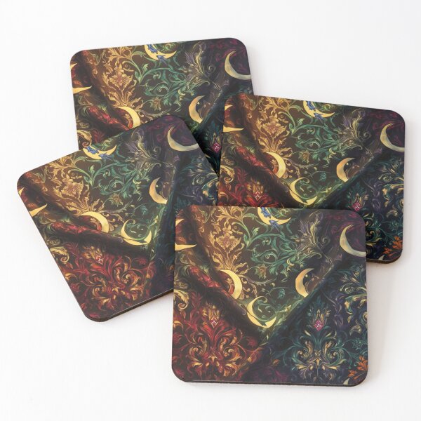 Item preview, Halloween Moonlit Damask – Gothic Floral Pattern designed and sold by Mirgonhood.
