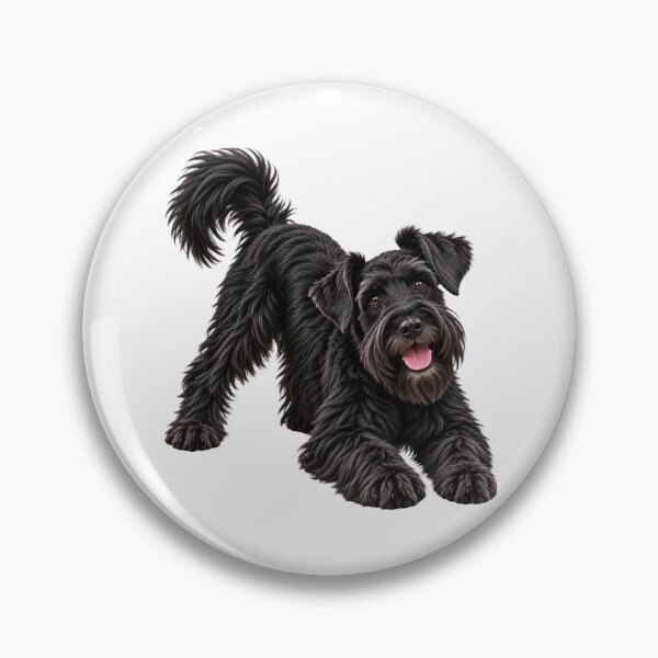 Item preview, Schnauzer black dog playing designed and sold by BackgroundND.