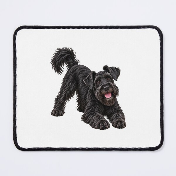 Item preview, Schnauzer black dog playing designed and sold by BackgroundND.