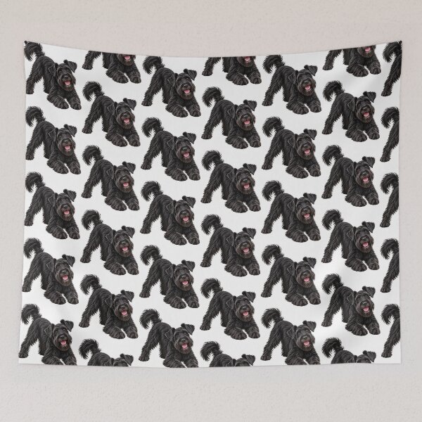 Item preview, Schnauzer black dog playing designed and sold by BackgroundND.