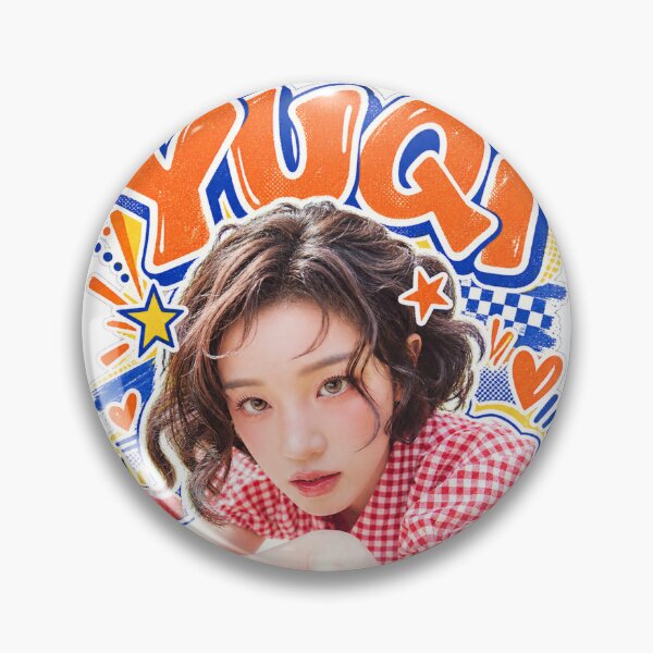 Item preview, Yuqi 27 Checkered Pop Doodle Visual | Aesthetic Kpop designed and sold by Valereekmerch.