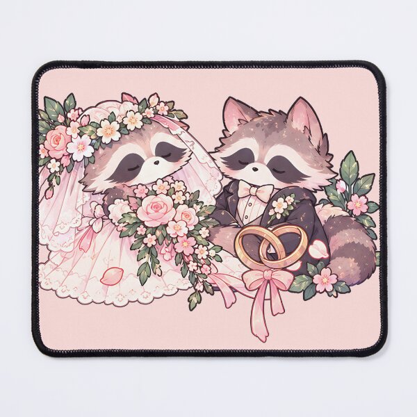 Item preview, Bride and Groom Raccoons designed and sold by Bumble Bear Boutique.