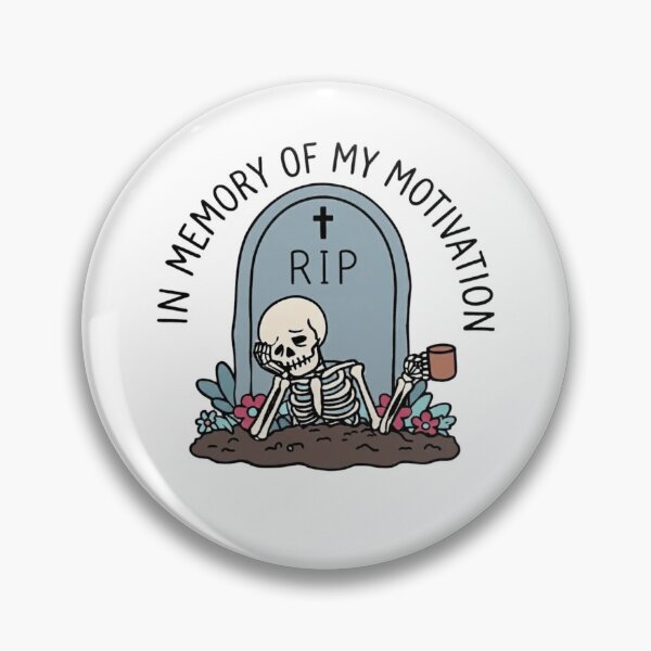 Item preview, In Memory of My Motivation - Funny Skeleton RIP Tombstone designed and sold by LuloCreative.
