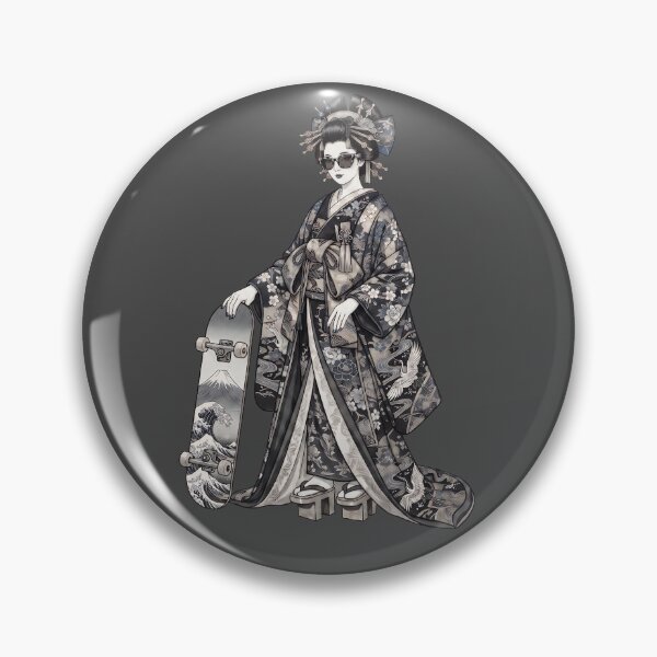Item preview, Japanese Oiran Design x Street Culture (Black and White) designed and sold by Studio-MiMi.