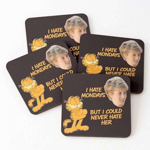 Item preview, Garfield Princess Diana I Hate Mondays Her designed and sold by FeatherTaleInk.