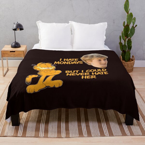 Item preview, Garfield Princess Diana I Hate Mondays Her designed and sold by FeatherTaleInk.
