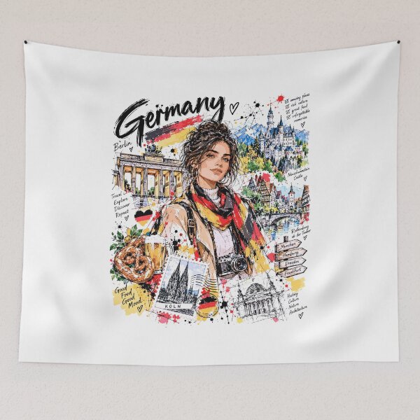 Item preview, Germany Travel and Tourism Illustration designed and sold by EdwinkOne.