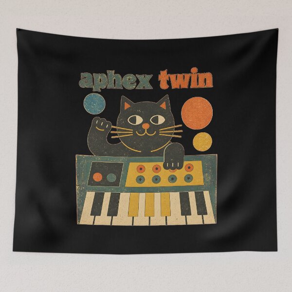 Item preview, Aphex Twin cat - Vintage Style designed and sold by MichaelFoster5.