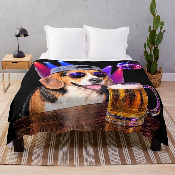 Item preview, Beagle at Bar Funny Dog Drinking Beer designed and sold by Bob Meme Life.