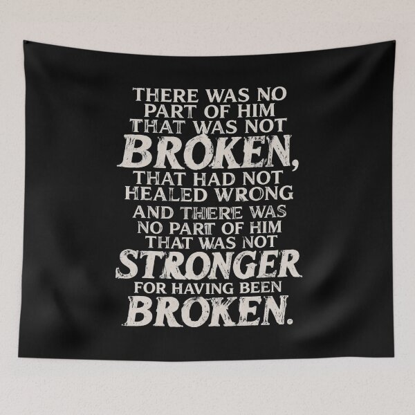 Item preview, Broken Stronger Quote designed and sold by CassandraCasey.
