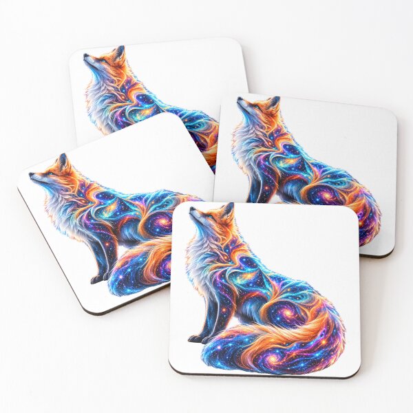 Item preview, Vibrant Cosmic Arctic Fox designed and sold by Sillytoe.