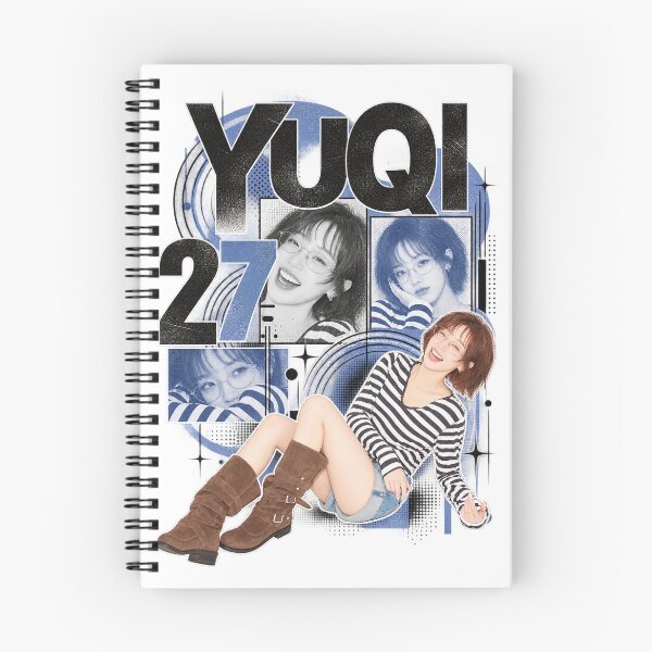 Item preview, Yuqi 27 Blue Halftone Circle Visual | Aesthetic Kpop designed and sold by Valereekmerch.