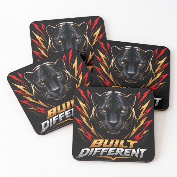 Item preview, Built Different Black Panther Gold and Red Lightning Graphic designed and sold by PrimeRootsArt.
