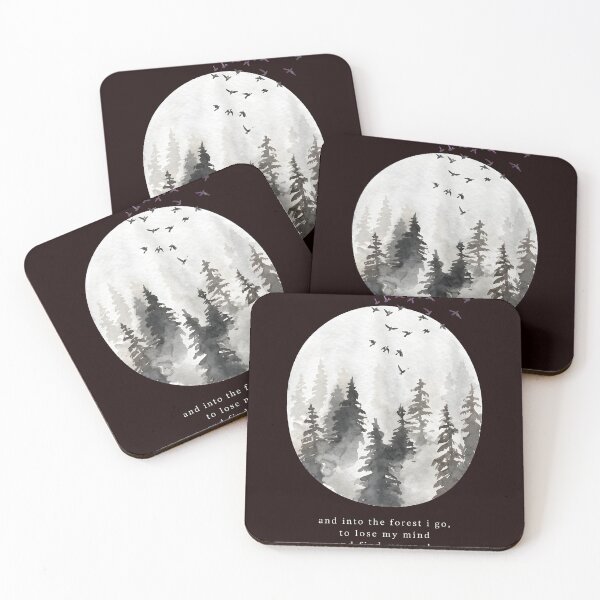 Item preview, Into The Forest I Go Moon Birds Quote Art designed and sold by Jarya-Menari.