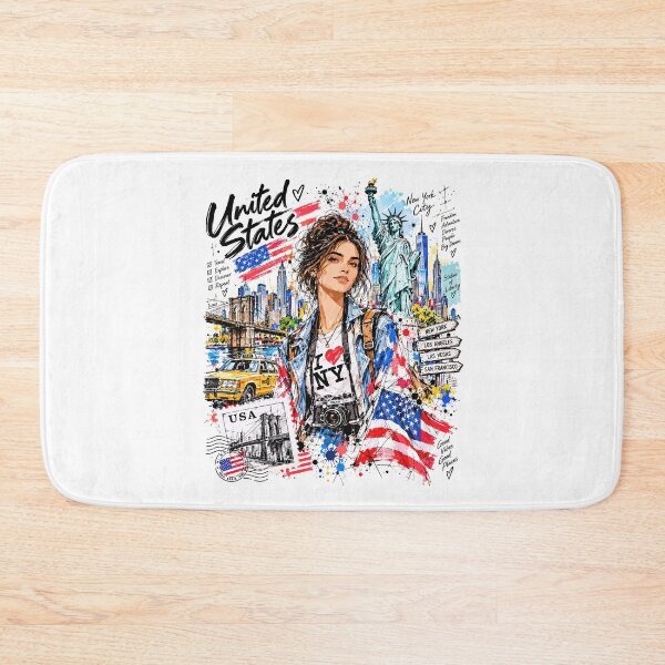 Item preview, USA United States Travel Illustration designed and sold by EdwinkOne.