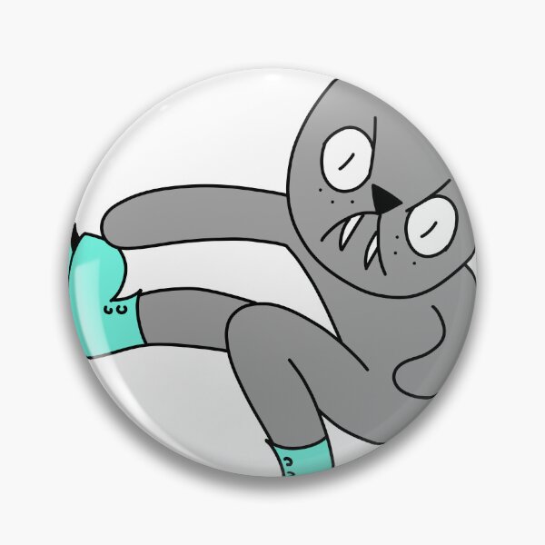 Item preview, MEAN CAT Rollerskating - gray designed and sold by motherbrainart.