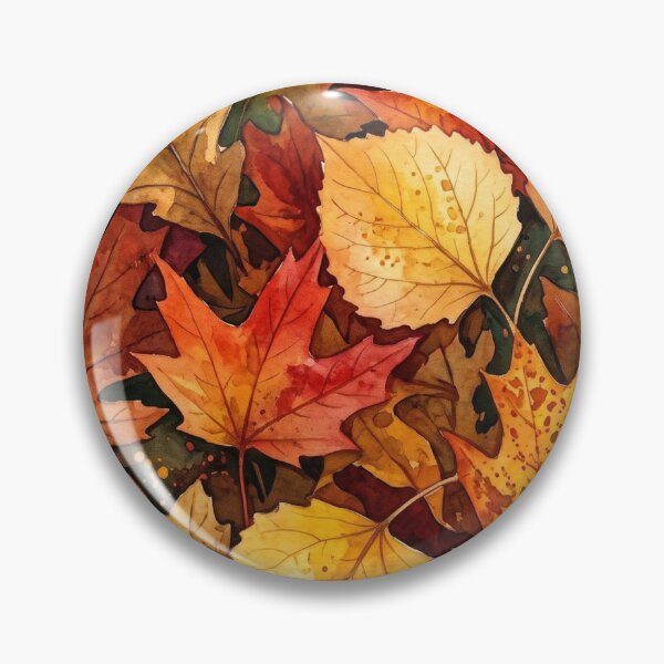 Item preview, Autumn Foliage Watercolor Pattern – Layered Oak, Maple & Aspen Leaves designed and sold by FrozenFits.
