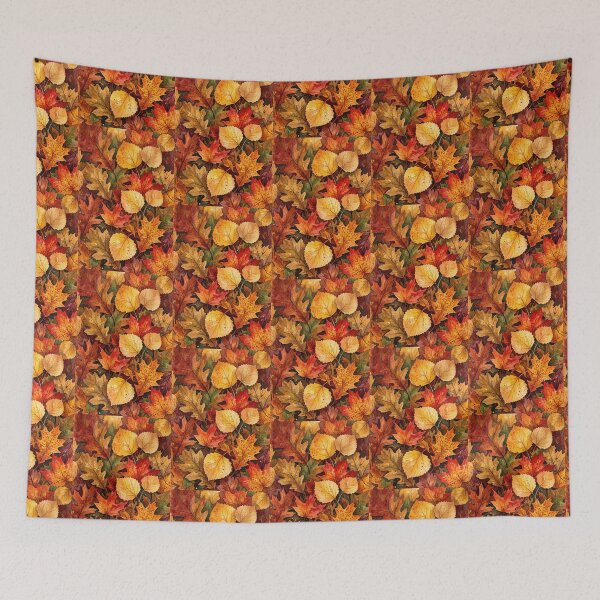 Item preview, Autumn Foliage Watercolor Pattern – Layered Oak, Maple & Aspen Leaves designed and sold by FrozenFits.