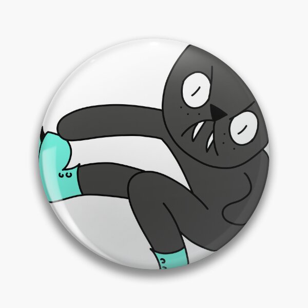 Item preview, MEAN CAT Rollerskating - black designed and sold by motherbrainart.
