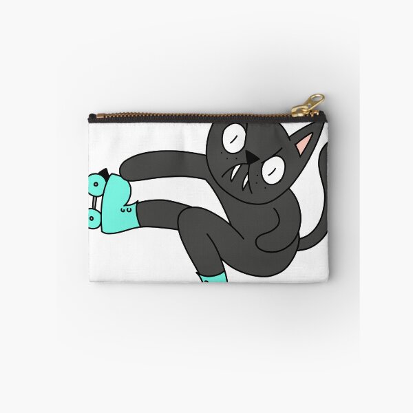 Item preview, MEAN CAT Rollerskating - black designed and sold by motherbrainart.