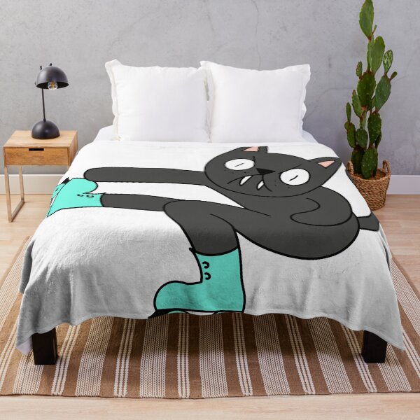 Item preview, MEAN CAT Rollerskating - black designed and sold by motherbrainart.