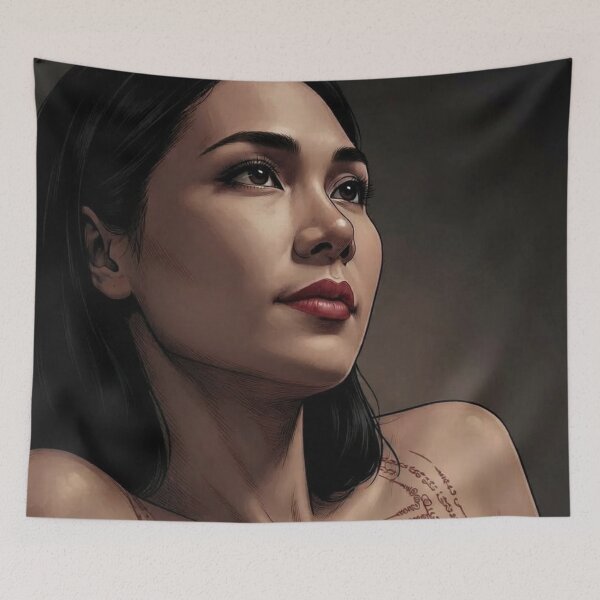 Item preview, BS BinOon Seduced Khom Sapphic Thai GL Kdrama Actress LGBTQ+ Cartoon Art Wall Decor Comic Print Poster Shirt Cell  designed and sold by Mind Space.