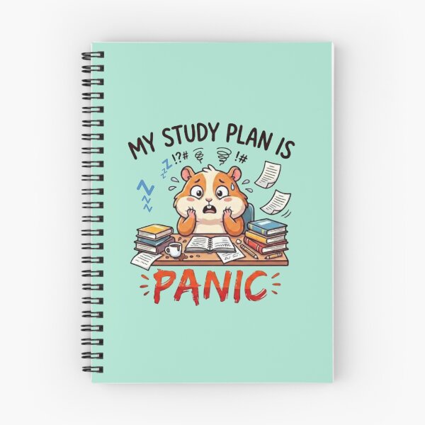 Item preview, My Study Plan Is Panic Quote | Funny Student Study & Exam Humor designed and sold by WallMuseStudio .
