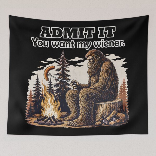 Item preview, Funny Bigfoot Campfire Sasquatch Wiener Roast Humor designed and sold by lcnsdjstrtry.