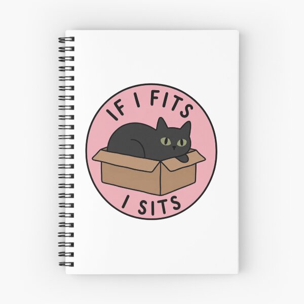 Item preview, If I Fits I Sits - Funny Black Cat in Box Gift for Cat Lovers designed and sold by LuloCreative.