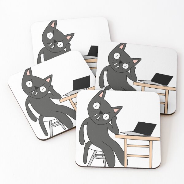 Item preview, MEAN CAT at work  designed and sold by motherbrainart.