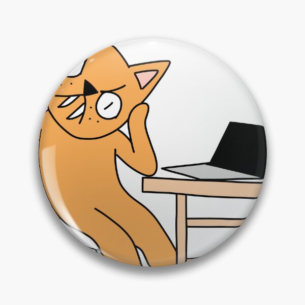 Item preview, MEAN CAT at work - orange designed and sold by motherbrainart.